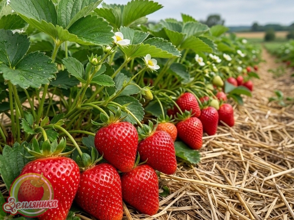 Клубника Сибилла, новый средне спелый сорт клубники из Италии. Высокая урожайность с ягодой крупного размера.